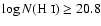 $\log N(\mbox{H {\sc i}})\ge 20.8$