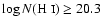 $\log N(\mbox{H {\sc i}}) \ge 20.3$