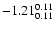 $\rm -1.21^{ 0.11
}_{ 0.11 }$