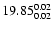 $\rm 19.85^{ 0.02 }_{ 0.02 }$