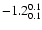 $\rm -1.2^{ 0.1 }_{ 0.1 }$