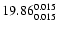 $\rm 19.86^{ 0.015 }_{ 0.015 }$