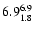 $\rm 6.9^{ 6.9 }_{ 1.8 }$