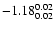 $\rm -1.18^{ 0.02 }_{ 0.02 }$