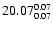$\rm 20.07^{ 0.07 }_{ 0.07 }$