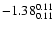 $\rm -1.38^{
0.11 }_{ 0.11 }$