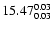 $\rm 15.47^{ 0.03 }_{ 0.03 }$