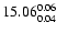 $\rm 15.06^{ 0.06 }_{ 0.04
}$