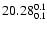 $\rm 20.28^{ 0.1 }_{ 0.1 }$