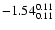 $\rm -1.54^{ 0.11 }_{ 0.11 }$