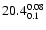 $\rm 20.4^{ 0.08 }_{ 0.1 }$