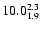 $\rm 10.0^{ 2.3 }_{ 1.9 }$