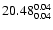 $\rm 20.48^{ 0.04 }_{ 0.04 }$