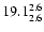 $\rm 19.1^{ 2.6 }_{ 2.6 }$