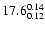 $\rm 17.6^{ 0.14 }_{ 0.12 }$