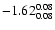 $\rm -1.62^{ 0.08 }_{ 0.08
}$