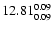 $\rm 12.81^{ 0.09 }_{ 0.09 }$