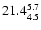 $\rm 21.4^{ 5.7 }_{ 4.5 }$
