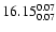 $\rm 16.15^{ 0.07 }_{ 0.07 }$