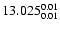$\rm 13.025^{ 0.01 }_{ 0.01 }$