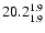 $\rm 20.2^{ 1.9 }_{ 1.9 }$