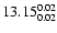 $\rm 13.15^{ 0.02 }_{ 0.02 }$