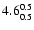 $\rm 4.6^{ 0.5 }_{ 0.5 }$