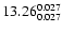 $\rm 13.26^{ 0.027 }_{ 0.027 }$