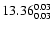 $\rm 13.36^{ 0.03 }_{ 0.03
}$