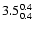 $\rm 3.5^{ 0.4 }_{ 0.4 }$