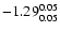 $\rm -1.29^{ 0.05 }_{
0.05 }$