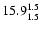$\rm 15.9^{ 1.5 }_{ 1.5 }$