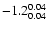 $\rm -1.2^{ 0.04 }_{
0.04 }$