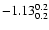 $\rm -1.13^{ 0.2 }_{ 0.2 }$