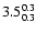 $\rm 3.5^{ 0.3 }_{ 0.3 }$