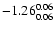 $\rm -1.26^{ 0.06 }_{
0.06 }$