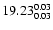 $\rm 19.23^{ 0.03 }_{ 0.03 }$