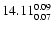 $\rm 14.11^{ 0.09 }_{ 0.07
}$