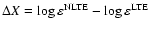 $\Delta
X = \log \varepsilon^{\rm NLTE} - \log\varepsilon^{\rm LTE}$