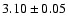 $3.10 \pm 0.05$