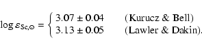 \begin{displaymath}\log \varepsilon_{{\rm Sc},\odot} = \left\{ \begin{array}{l}
...
...m 0.05 \qquad {\rm (Lawler\ \&\ Dakin ) .}
\end{array} \right.\end{displaymath}