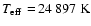 $\mbox{$T_{\rm eff}$ }\hspace{-0.5mm}=\hspace{-0.5mm}24~897~{\rm K}$