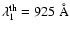 $\lambda^{\rm th}_1 = 925~{\rm\AA}$