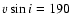 ${v}\sin i=190$