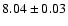 $8.04\pm0.03$