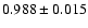 $0.988\pm0.015$