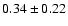 $0.34\pm0.22$