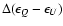 $\Delta (\epsilon _{Q}-\epsilon _{U})$