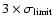 $3\times \sigma _{\rm limit}$