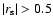 $\vert r_{\rm s}\vert>0.5$